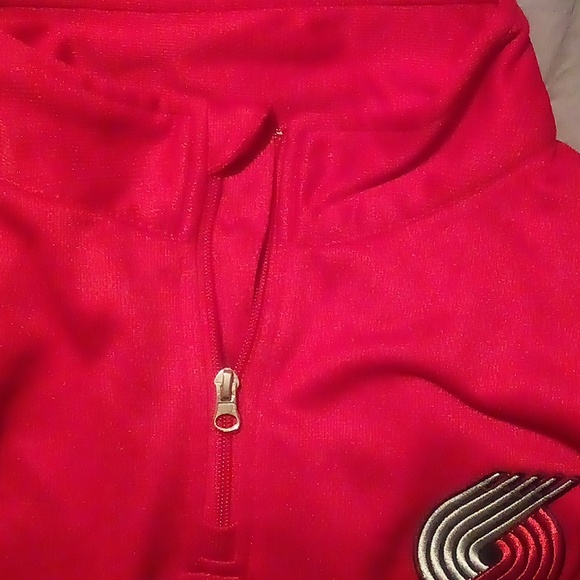 Men's Red Majestic NBA Brand Portland Trailblazers Pullover Jacket.Size 5XL. - Picture 5 of 6